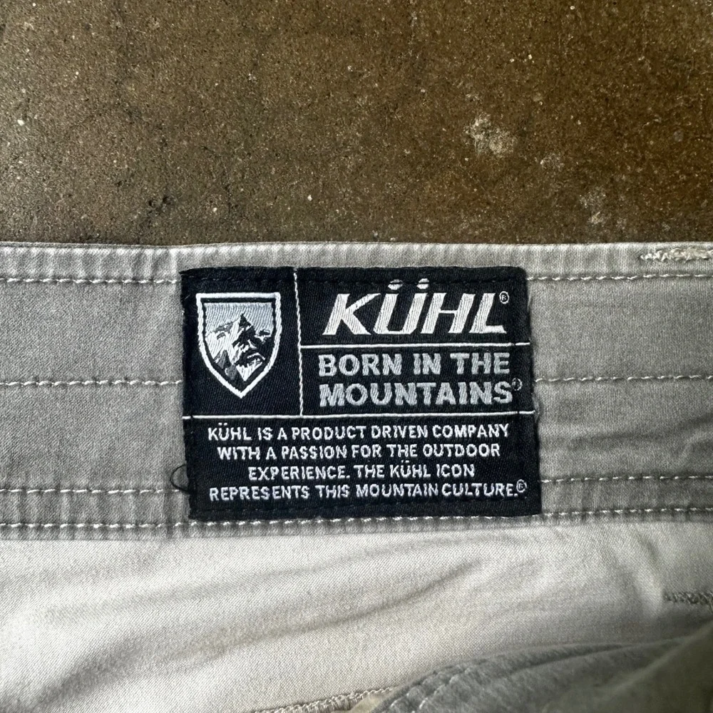 Kuhl Slackr Pants Mens 34x30 Gray Good Articulated Knee Wundura Fabric Hiking